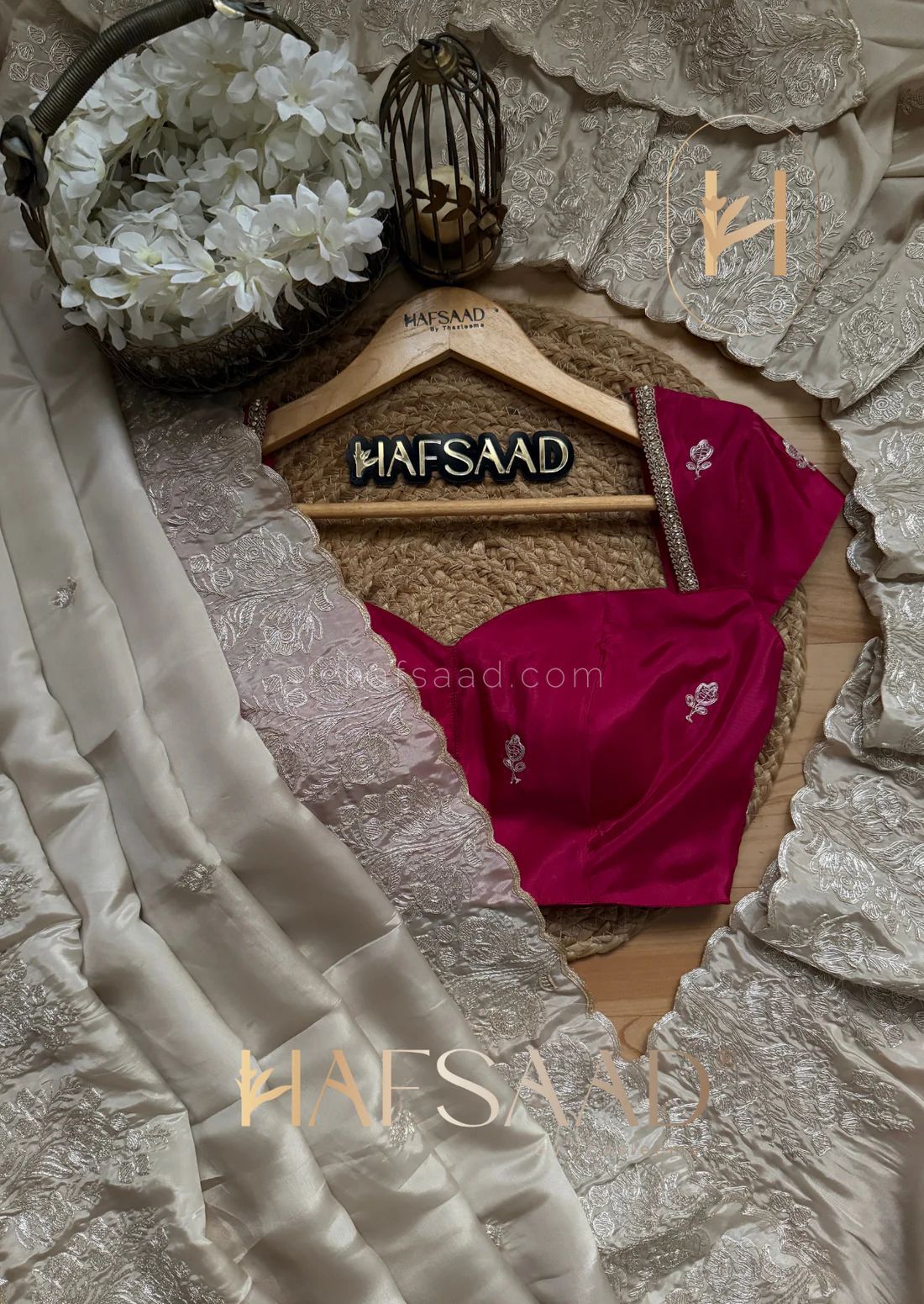 Celebrity style new arrival pure HO Fabric Rich Look Coding Embroidery