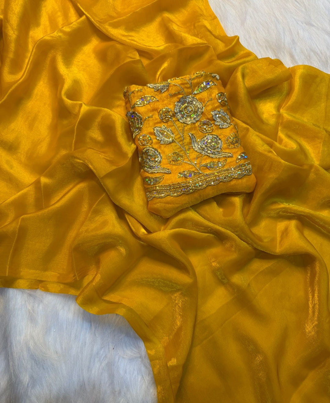 Space Silk- Plain Saree