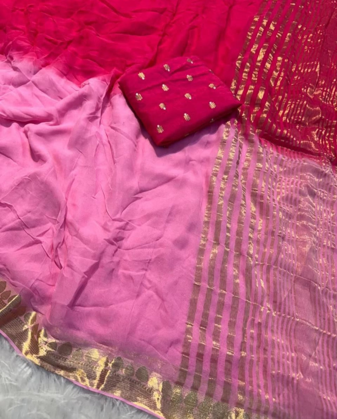 Viscose Georgette Shaded Saree