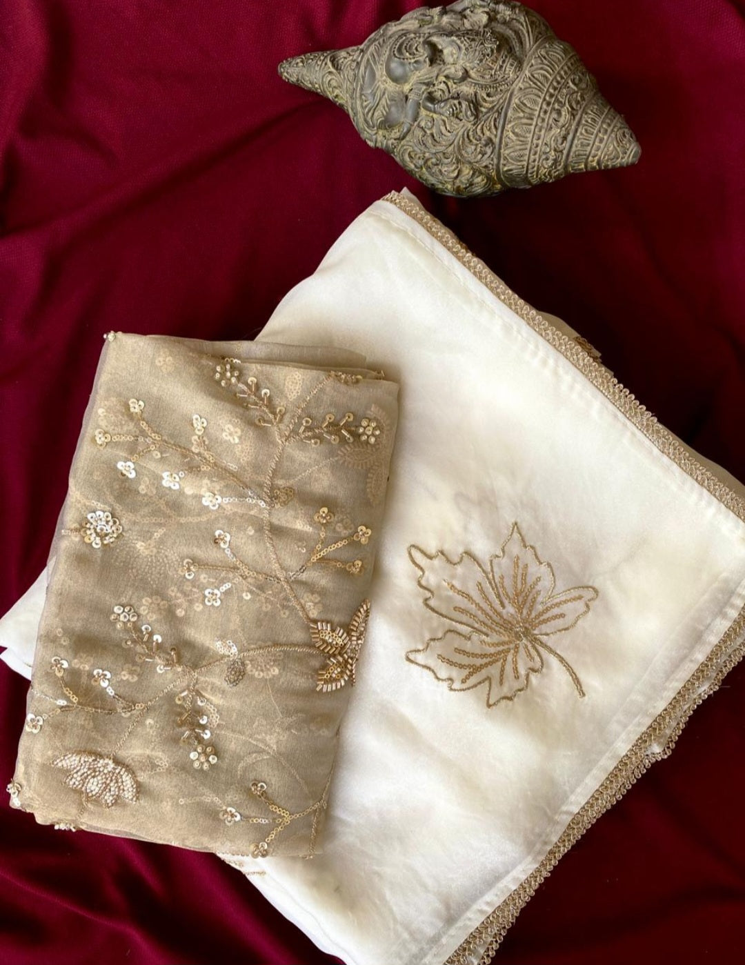 Ds No 1023- Pure Chinnon Saree