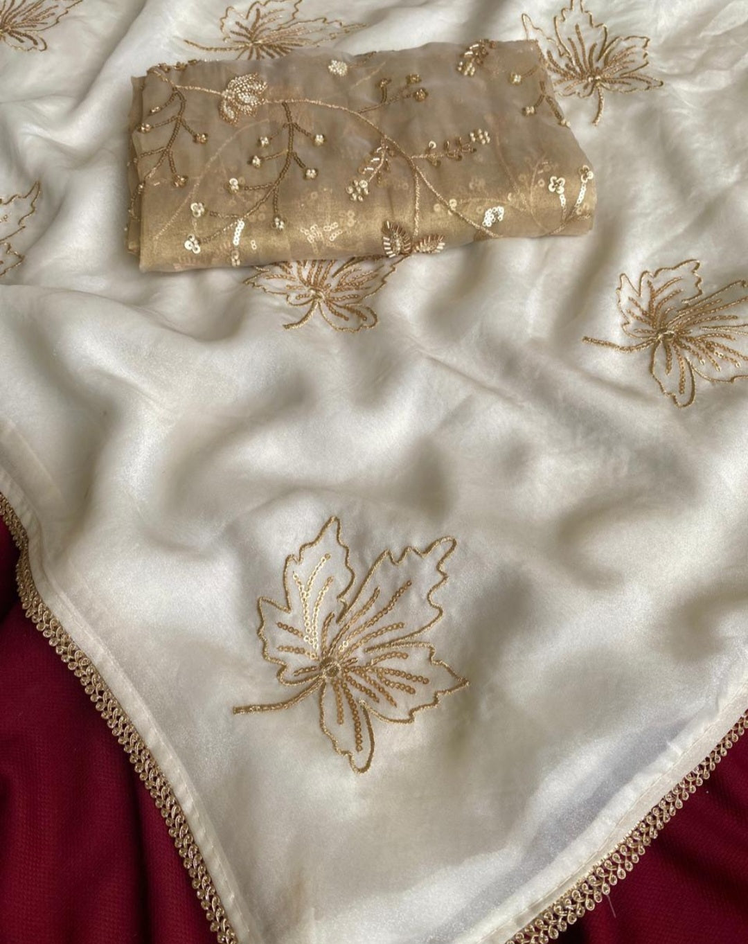 Ds No 1023- Pure Chinnon Saree