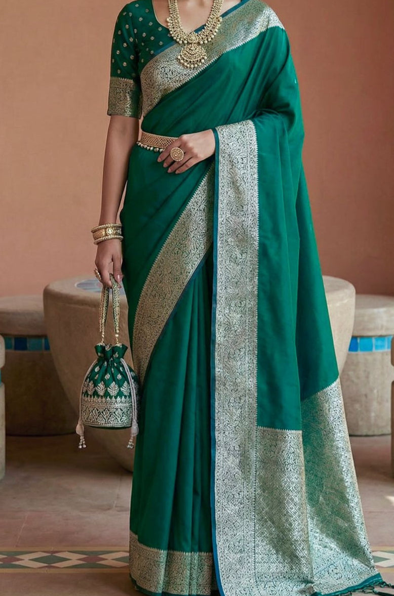 Soft Premium Banarasi Silk Fabric Saree